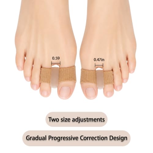 NUGRXIS Silicone Toe Spacers & Bunion Correctors, 4-Pack Gel Separators