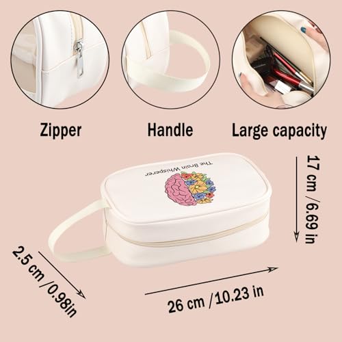 The Brain Whisperer Canvas Makeup Bag - Neuroscience Gift for Nurses