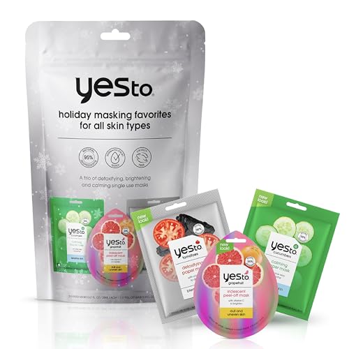 Yes To Masking Favorites Set - Cucumber, Grapefruit & Detox Masks for All Skin Types