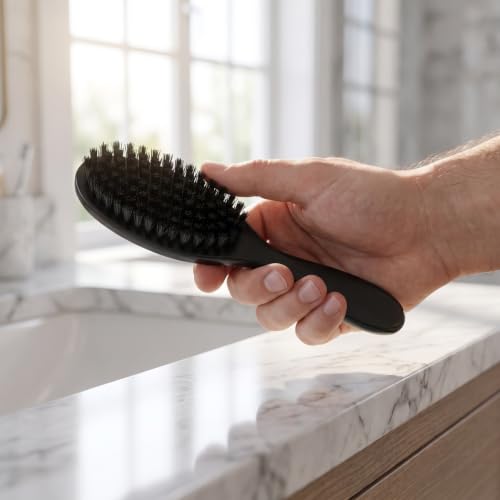 Mikinona Beard Brush Set - 4 Soft Bristle Grooming Tools for Men