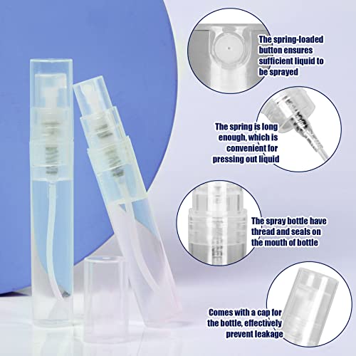 Fandamei 10 Pack Mini Spray Bottles 5ml - Refillable Fine Mist Atomizers