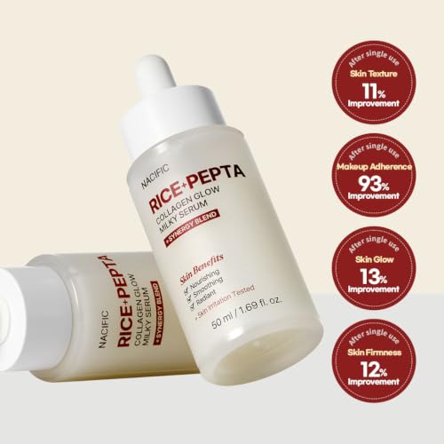 NACIFIC Rice Pepta Collagen Glow Milky Serum, 50ml Hydrating Facial Serum