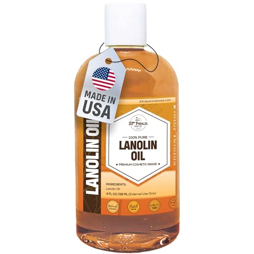 Lanolin Oil 4 Fl Oz - Cold Pressed Moisturizer for Skin, Lips & Hair
