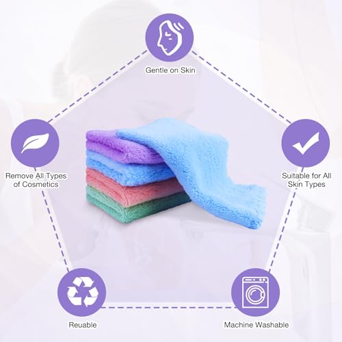 Reusable Makeup Remover Cloths - Ultra Soft Facial Cleansing Towels, 28 Pack
