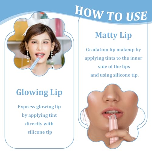Reusable Silicone Lip Brush Set with Macaron Colors - Lip Gloss & Balm Applicators