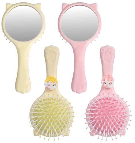 Toddler Hair Brush Set - 2Pcs Cat Paw Detangler Brushes for Kids