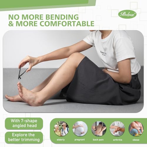 Baluca Ergonomic Toenail Clipper for Seniors - Curved Head Design