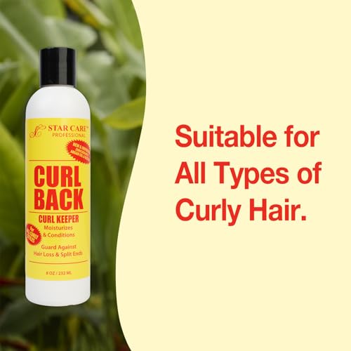 Curl Back Curl Keeper 8oz - Bouncy Curl Activator & Moisturizer with Biotin & Argan Oil for All Curly Hair Types