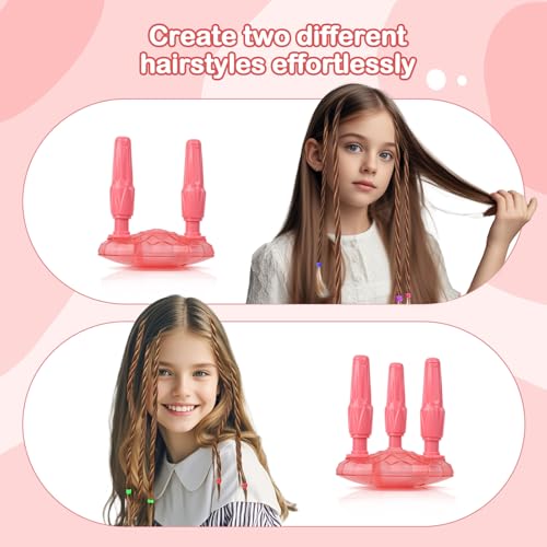 Pink Kidzkube Automatic Hair Braiding Machine Toy for Girls – Beads & Accessories Set