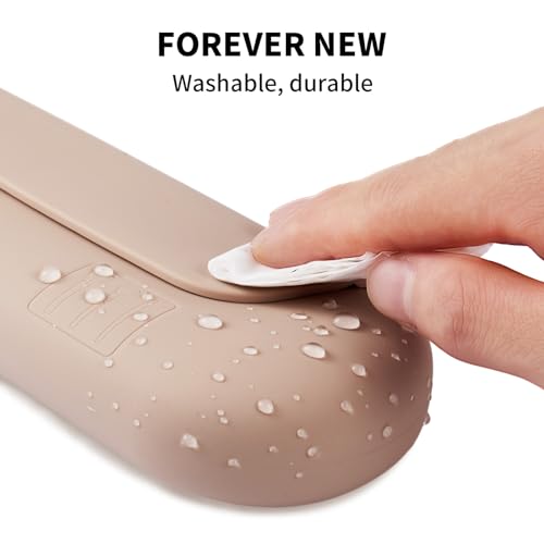 AGIKET Soft Silicone Makeup Brush Holder - Travel Cosmetic Bag with Magnetic Closure