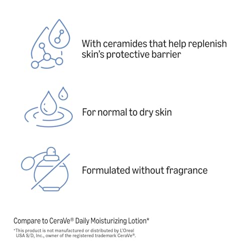 Amazon Essentials Daily Moisturizing Lotion with Ceramides, 12 fl oz