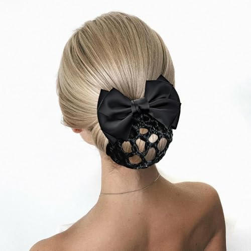 10PCS Bowknot Hair Nets for Women - Stylish Snood Hair Accessories