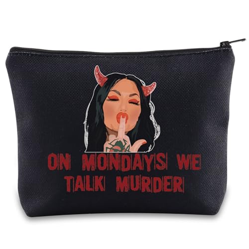Bailey Cosmetic Makeup Bag - Talk Murder BL Zipper Pouch