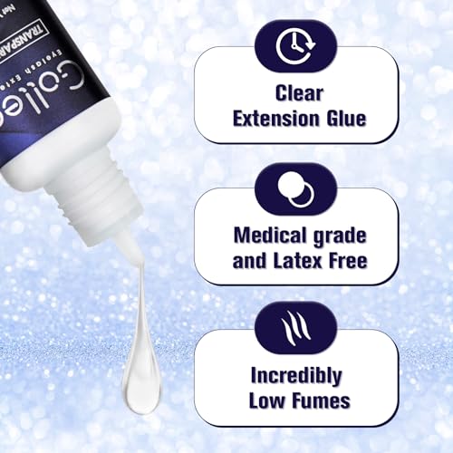 GOLLEEPRO Transparent Eyelash Extension Glue - 5ml Fast Drying