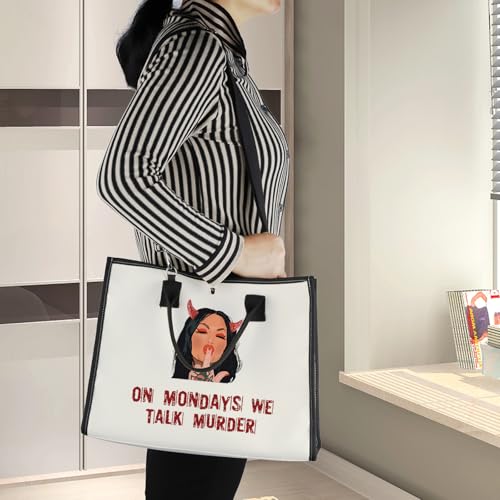 Bailey Makeup Bag - On Mondays We Talk Murder Zipper Pouch (TALK MURDER BG)