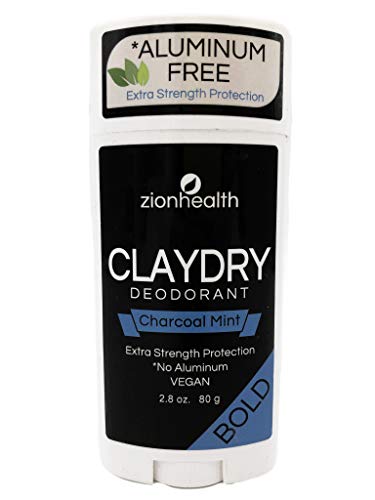 Zion Health ClayDry Charcoal Mint Deodorant Stick 2.8 oz