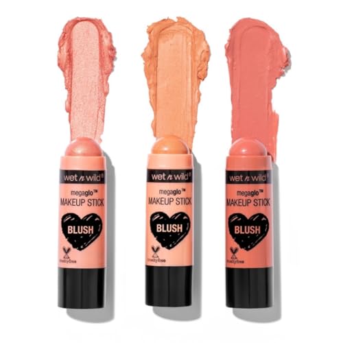 Wet n Wild MegaGlo Nude Strikes Makeup Stick Pack of 3 - Buildable, Multi-Use, Cruelty-Free & Vegan