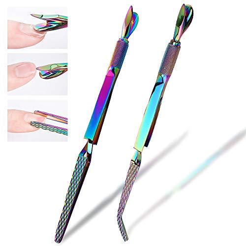 Rainbow 1 Set Nail Pinching & Cuticle Pusher Tools for Acrylic & Gel Nails