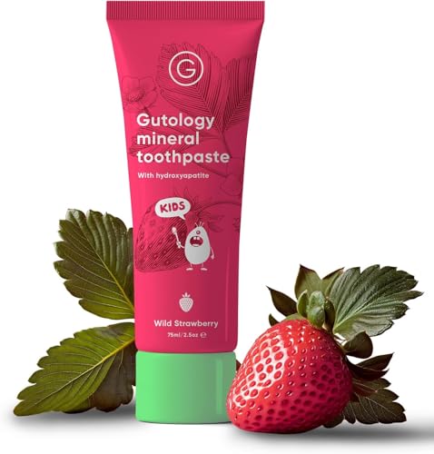 Gutology Kids Hydroxyapatite Toothpaste 3oz - Fluoride Free Strawberry
