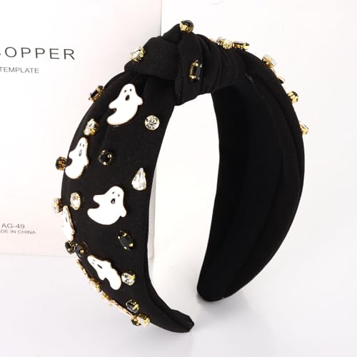 Ghost 5 Halloween Headband for Women - Beaded Pumpkin & Ghost
