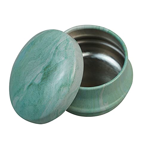 Marble 12-Pack Reusable Mini Tinplate Candle Jars with Lids, 20ml Travel Containers