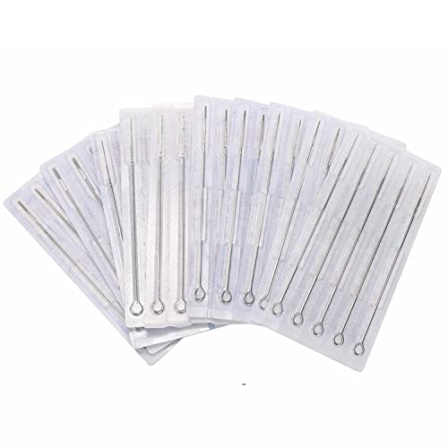DOWEI 100PCS Disposable Tattoo Needles Set - Mixed Round Liner & Shader