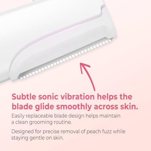 Sonic Dermaplane Razor for Women - Rechargeable Hair Removal Tool with LED Light