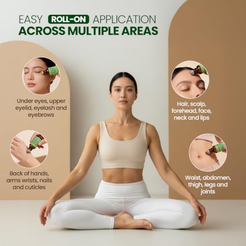 Cold Pressed Castor Oil Roll-On 1 fl oz - Hexane Free Glass Bottle