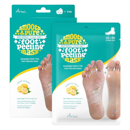 Ariul Smooth & Pure Exfoliating Foot Peel Mask - 2 Pairs with Aloe & Hyaluronic Acid