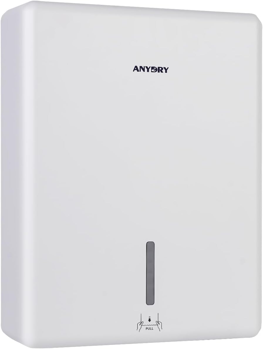 Paper Towel Dispenser - Wall Mount Commercial 400-Sheet Multifold with Lock | Ideal for Public Spaces (Folded Size ≤ 10" x 3.5")