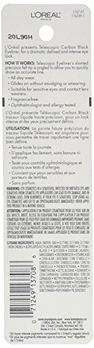L'Oreal Paris Telescopic Precision Liquid Eyeliner - Carbon Black, 0.08 Oz