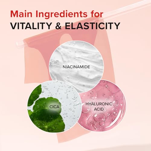 Mary&May Red Ginseng Hydrogel Mask - 4 Vegan Sheets for Radiant Skin