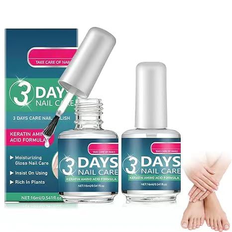 Keratin Nail Treatment - Strengthening Amino Acid Formula for Dry, Weak, Fragile Nails | Hydrating Care