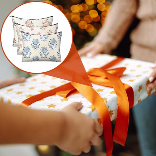 12 PCS Grandmillennial Quilted Makeup Bag Set - Aesthetic Travel Organizer