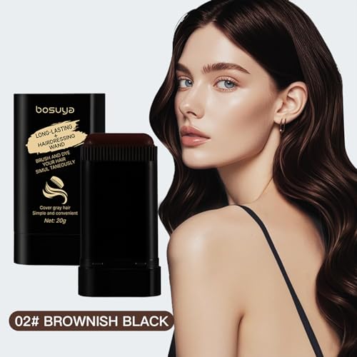 ADMD Temporary Hair Color Stick - 2 Pack Brownish Black Root Touch Up