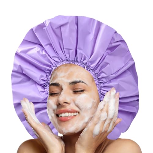 Extra Large Waterproof Shower Caps for Women - 2 Pack