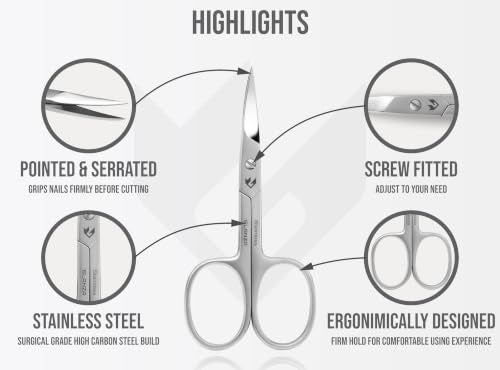 Curved Nail Scissors - Heavy Duty Stainless Steel Grooming Tool