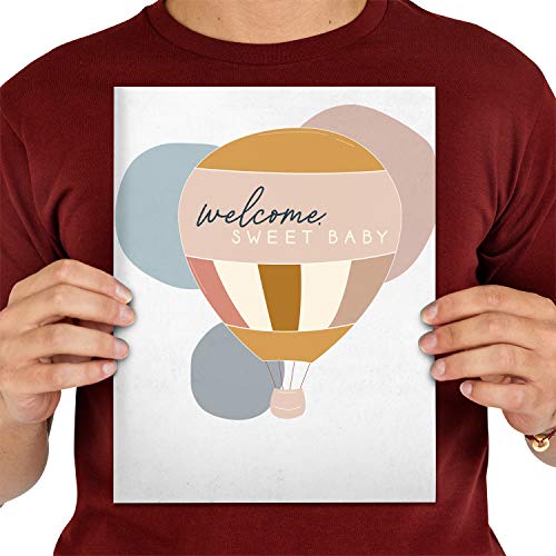 Welcome Baby Jumbo Greeting Card - 8.5" x 11" Newborn Card