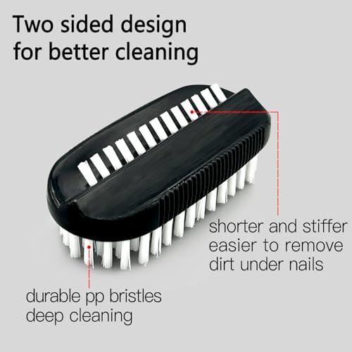 Two-Sided Nail Brush for Hand & Foot Cleaning - 4PCS