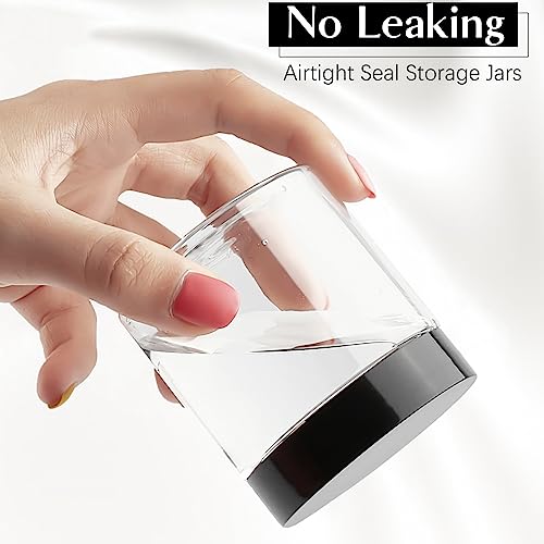 TUZAZO 4 Oz Plastic Container Jars with Lids BPA Free, Empty Round Clear Cosmetic Containers Plastic Slime Jars for Lotion, Cream, Ointments, Body Butter, Makeup, Travel Storage (12 Pack)