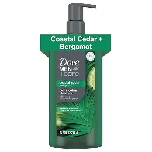 Dove Men+Care Coastal Cedar + Bergamot Body Wash, 26oz - Moisturizing Cleanse for Dry Skin