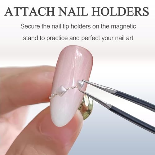 Magnetic Nail Stand Display Set for Acrylic Nails Practice