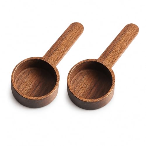IMIKEYA Wooden Coffee Scoops - 2 Pack Measuring Spoons for Kitchen