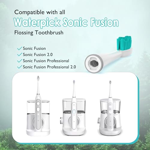 Replacement Toothbrush Heads for Waterpik Sonic Fusion 2.0 - 5 Pack