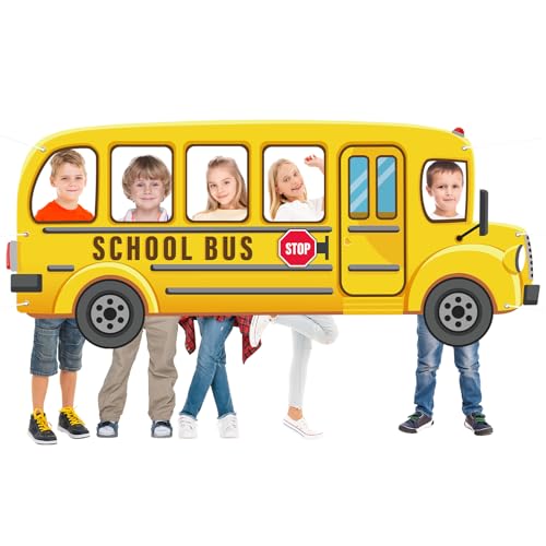 Back to School School Bus Photo Prop – 76.2 x 33 Inch Backdrop