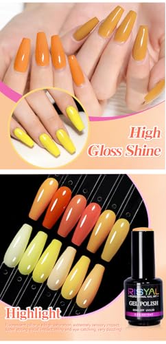 Bright Yellow Gel Nail Polish - 15ml Long Lasting High Gloss