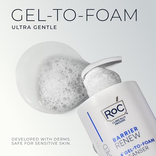 RoC Barrier Renew Gel to Foam Cleanser for Sensitive Skin, 12 oz