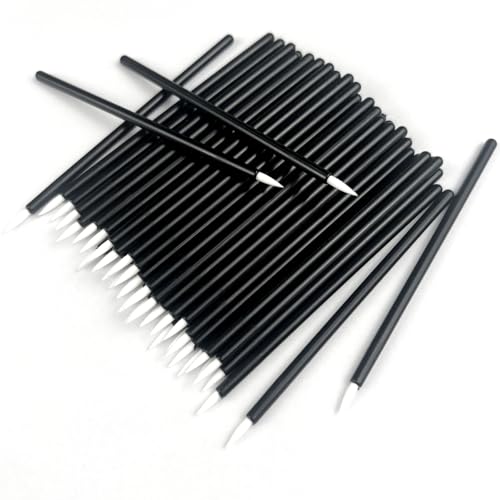 100 Disposable Eyeliner Brushes - Soft Fiber Makeup Applicators