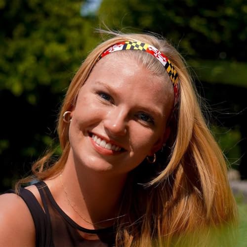 Maryland State Pride Velvet Lined No Slip Workout Headband