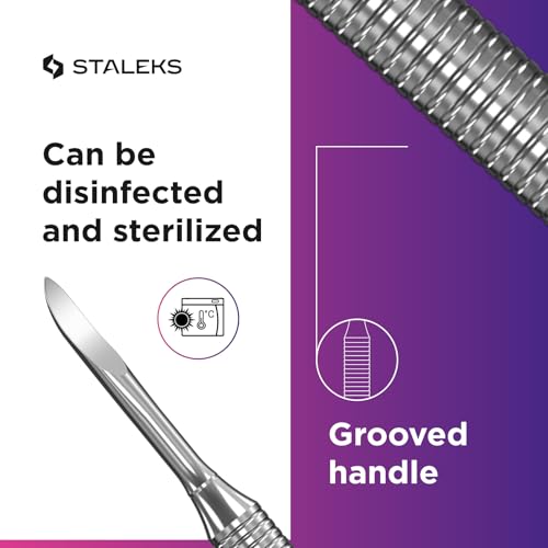 Staleks Pro Manicure Pusher EXPERT 30 - Stainless Steel Dual-Ended Tool
